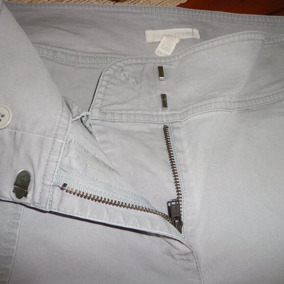 Eileen Fisher Pants PXS Light Grey Zip/Hooks closure Zip Hem Several Pockets - Picture 7 of 12